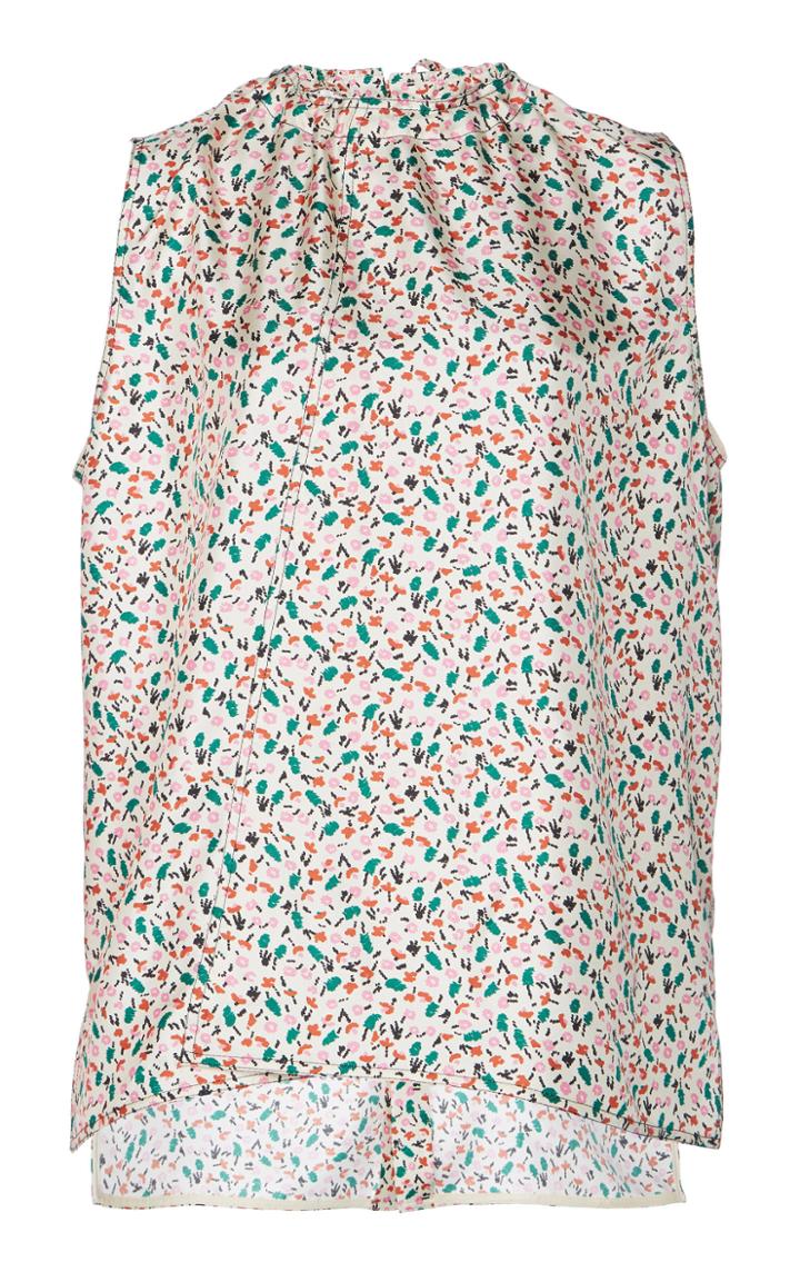 Marni Micro Floral Print Silk Blouse