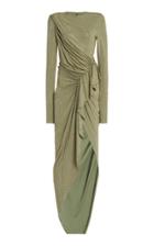 Moda Operandi Alexandre Vauthier Studded Jersey Asymmetric Maxi Dress