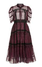 Moda Operandi Loveshackfancy Palma Lace-trimmed Organza Midi Dress