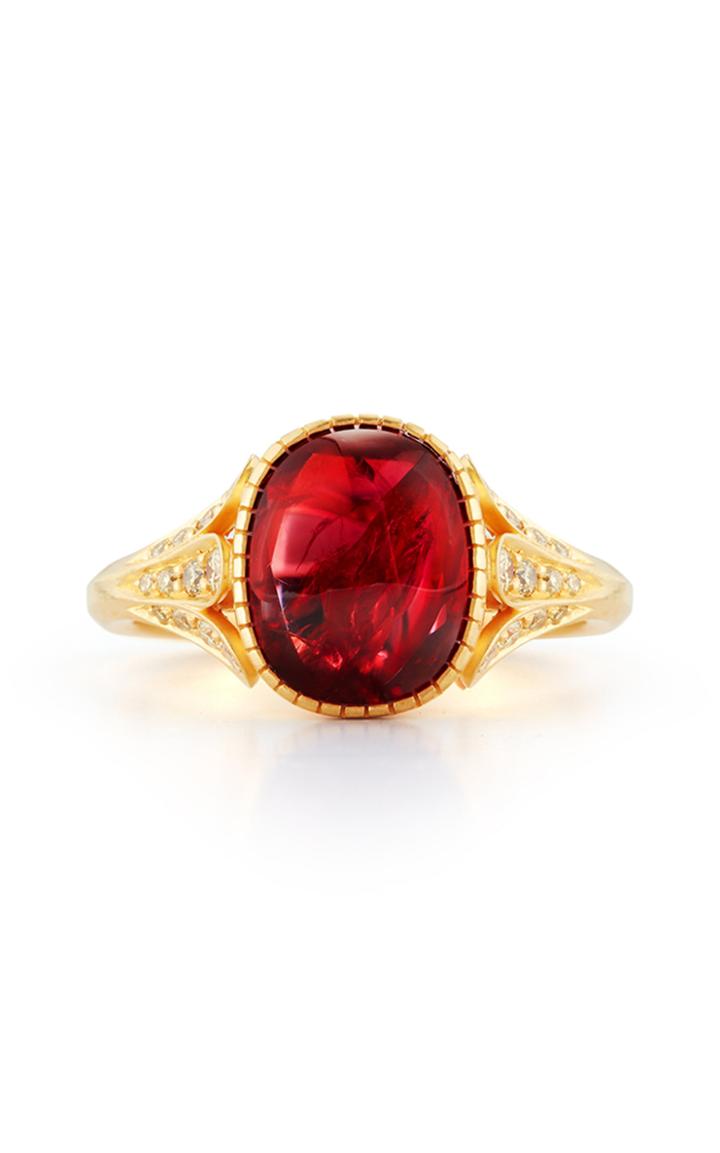 Moda Operandi Mcteigue & Mcclelland Ruby Flora Pave Ring Size: 4.75