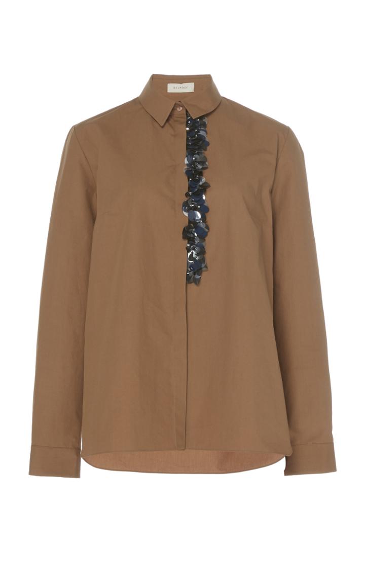 Delpozo Appliqud Cotton Shirt