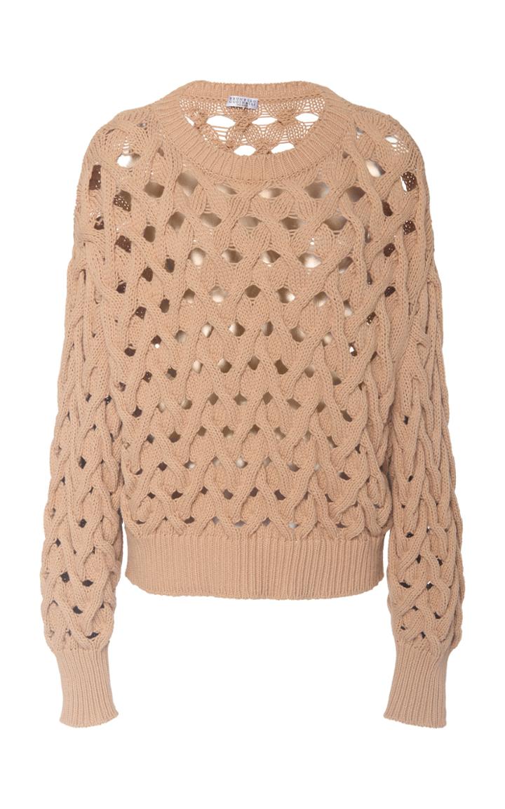 Brunello Cucinelli Oversized Cable-knit Cotton-blend Sweater