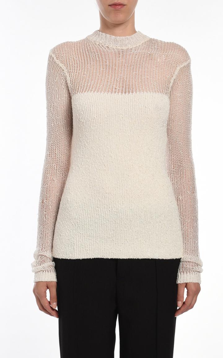 Moda Operandi Jil Sander Mesh High-neck Sweater