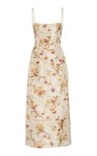 Brock Collection Floral-print Silk Square Neck Dress