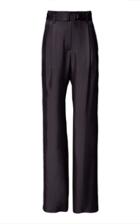 Lapointe Belted High-waist Silk Trousers