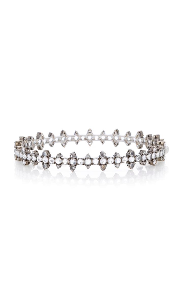 Nam Cho 18k White Gold Diamond And Sapphire Bracelet