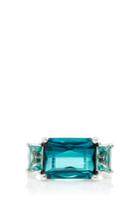 Paolo Costagli Emerald Shape Green Tourmaline Three Stone Ring