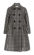 Dice Kayek Virgin Wool Houndstooth Double Breasted Peacoat