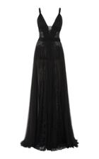 Moda Operandi Zuhair Murad Leavers Lace Detailed Organza Maxi Dress Size: 32