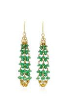 Mallary Marks Eiffel Tower 18k Gold Tsavorite Earrings