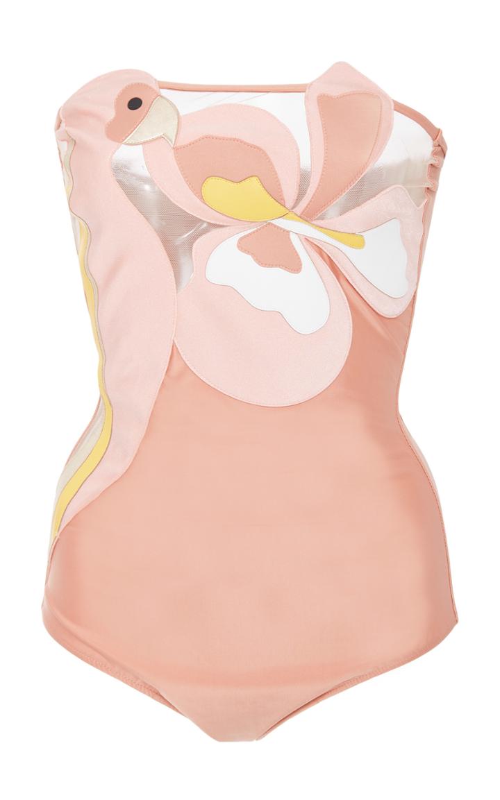 Adriana Degreas Tropical Chic Strapless Swimsuit