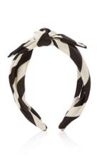 Maison Michel Sienna Striped Satin Headband