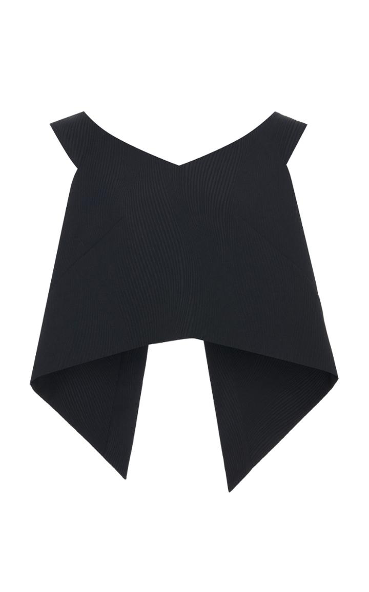 Zac Posen High-low Faille Top