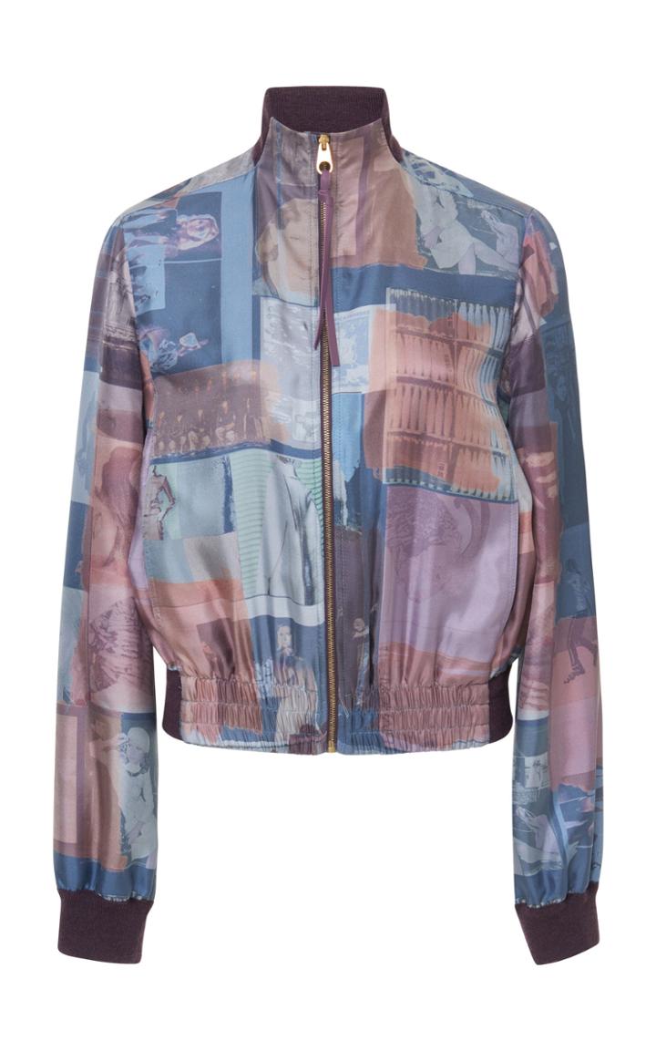 Agnona Magazine Print On Twill Print Jacket