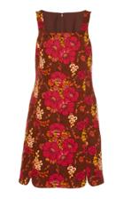 Anna Sui Bold Floral Jacquard Jumper Dress