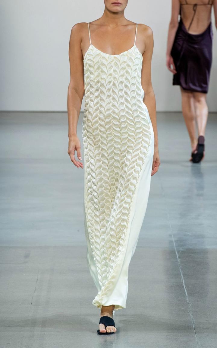 Bevza Alla Padded Silk Dress