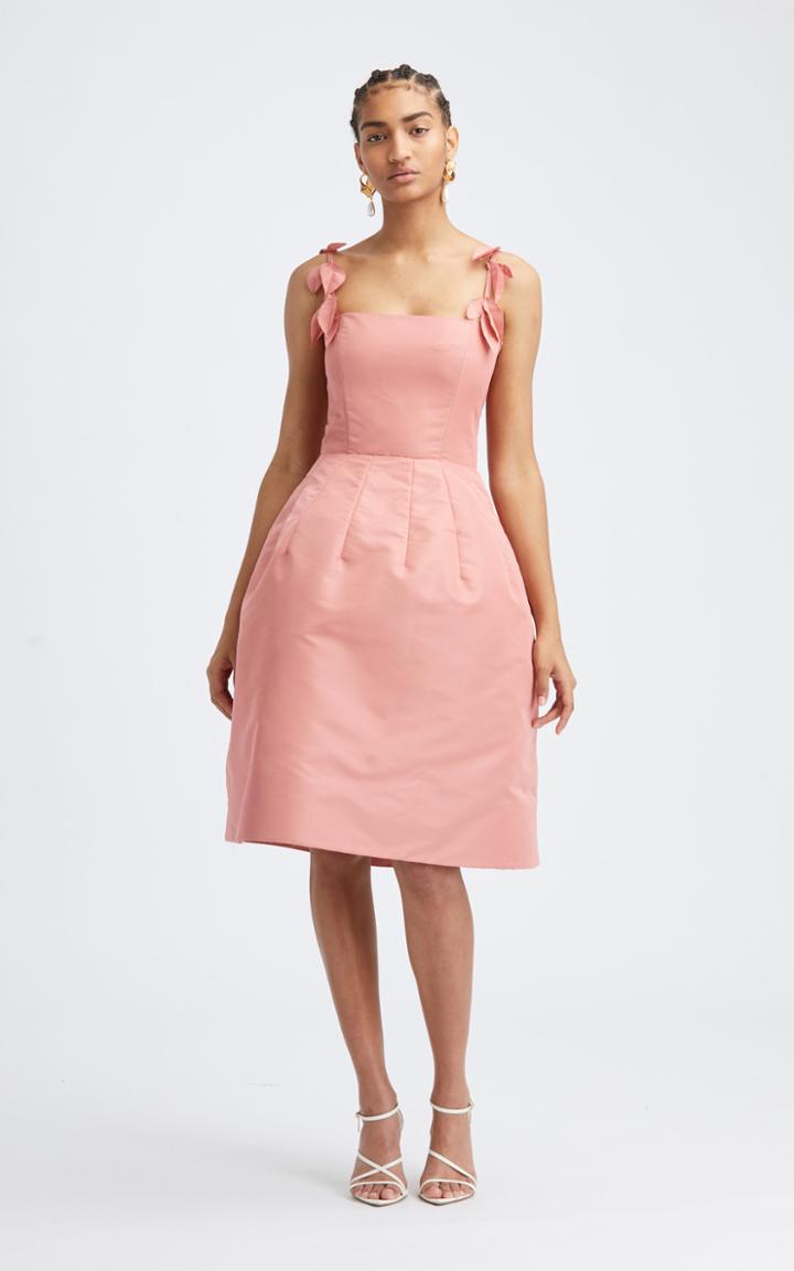 Moda Operandi Oscar De La Renta Leaf Embellished A-line Cocktail Dress