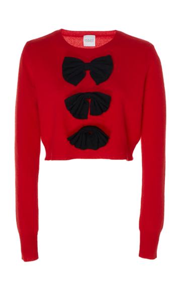 Madeleine Thompson Vulcan Bow-embellished Cashmere Sweater