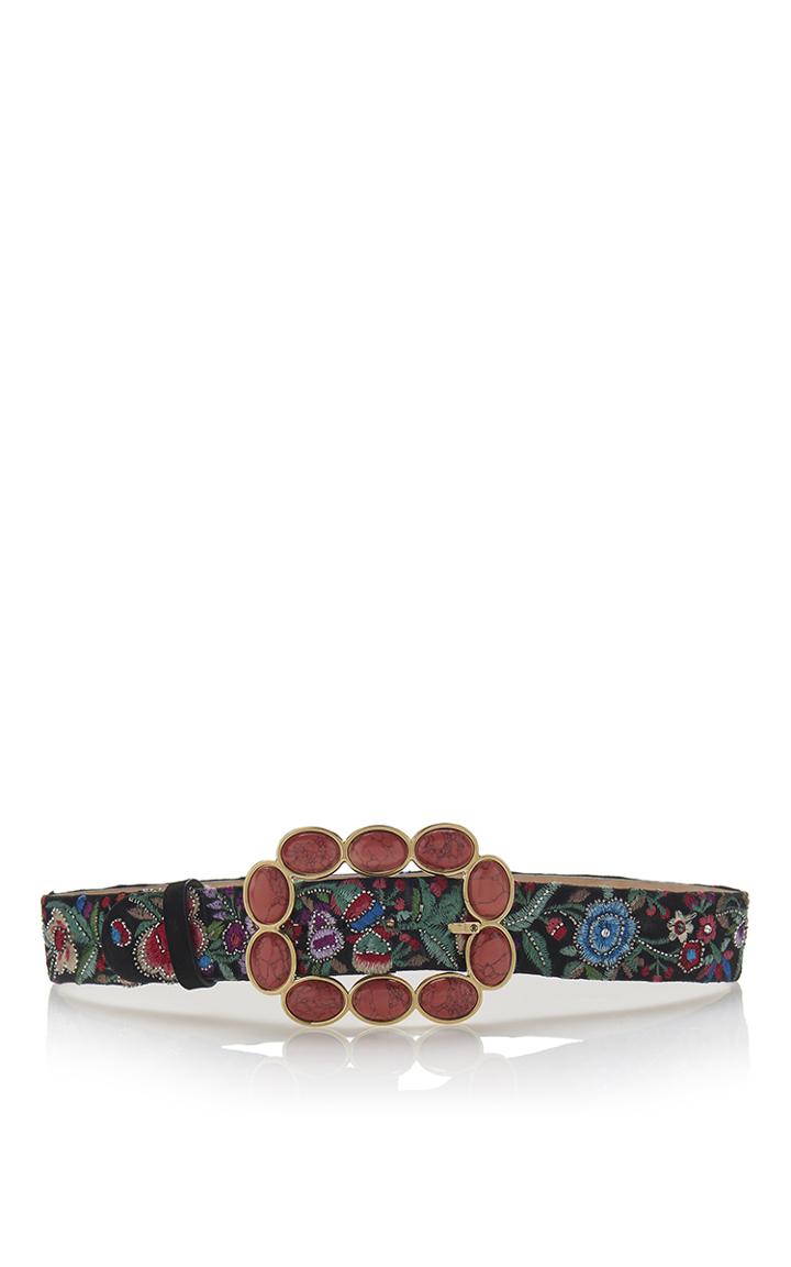 Roberto Cavalli Sfera Fashion Belt In Enchanted Garden