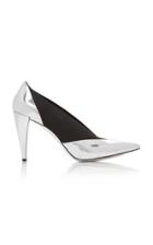 Givenchy Paneled Metallic Glossed-leather And Canvas Pumps