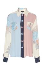 Rossella Jardini Printed Silk Long Sleeve Shirt