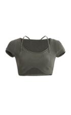 Jacquemus Lauris Ribbed-knit Crop Top