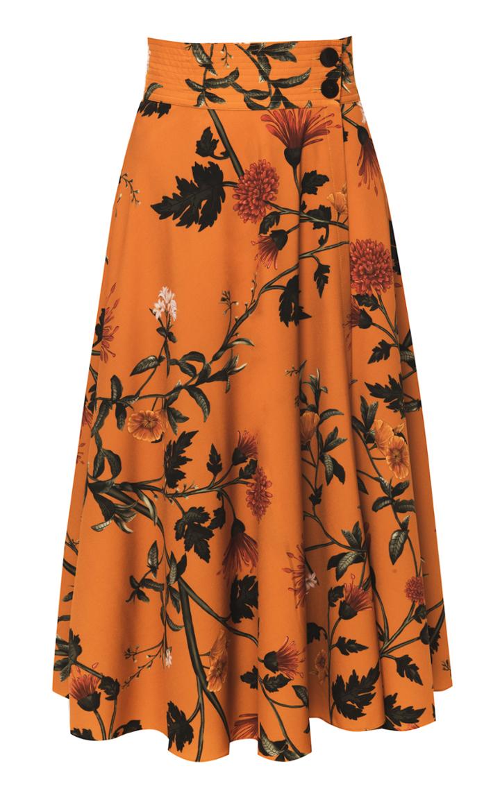 Moda Operandi Andres Otalora Paraiso Crepe Midi Skirt