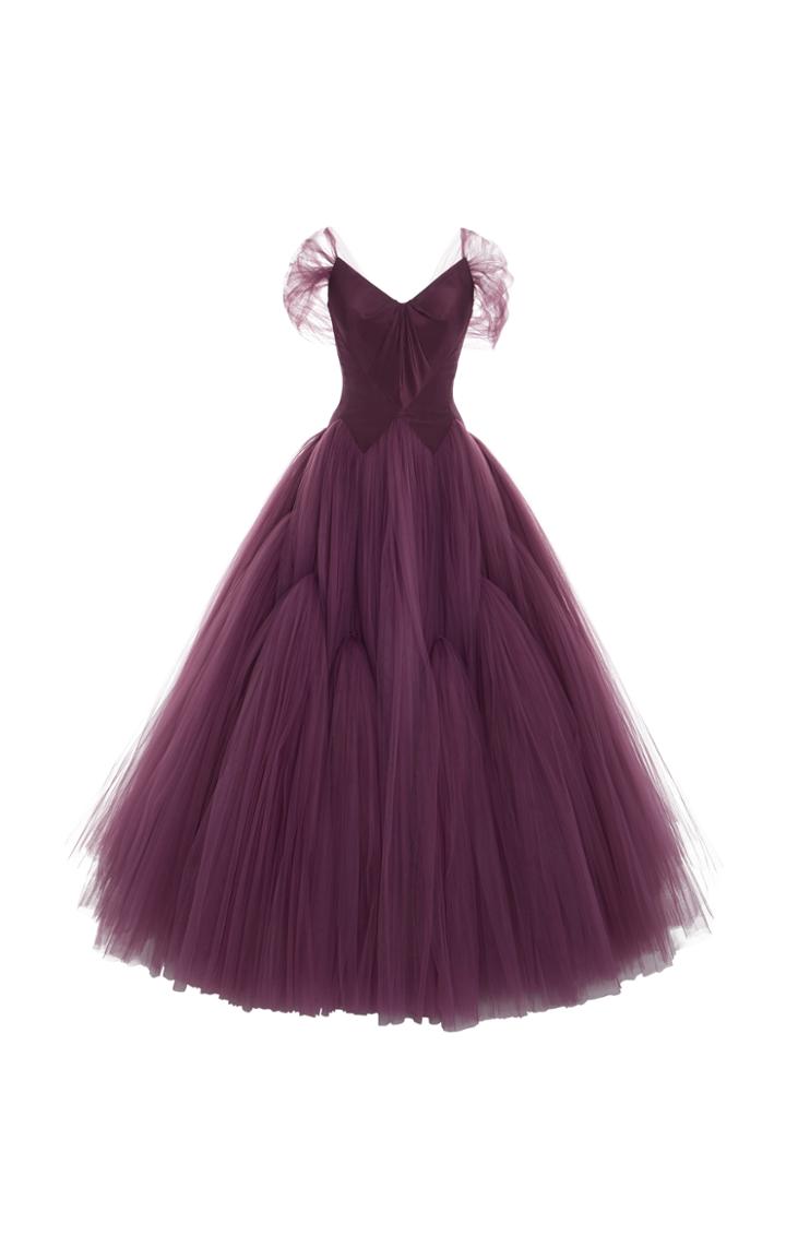 Zac Posen Layered Silk Tulle Ball Gown