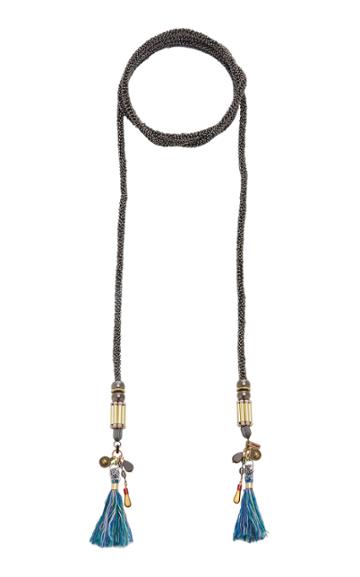 Montageart Beaded Crystal Wrap Necklace