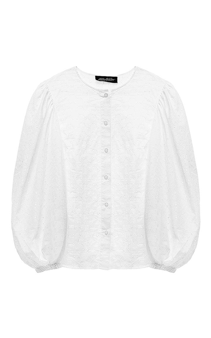 Anna October Eyelet Balloon Sleeve Blouse