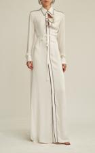 Moda Operandi Y/project Belted Asymmetric-collar Maxi Shirt Dress