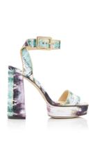 Jimmy Choo Jax Tie-dye Leather Platform Sandals