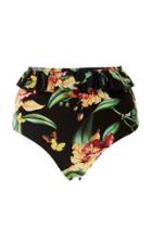 Agua By Agua Bendita Alicia High-waisted Ruffled Bikini Bottom