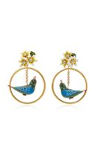 Dolce & Gabbana Gold-tone Crystal And Resin Earrings