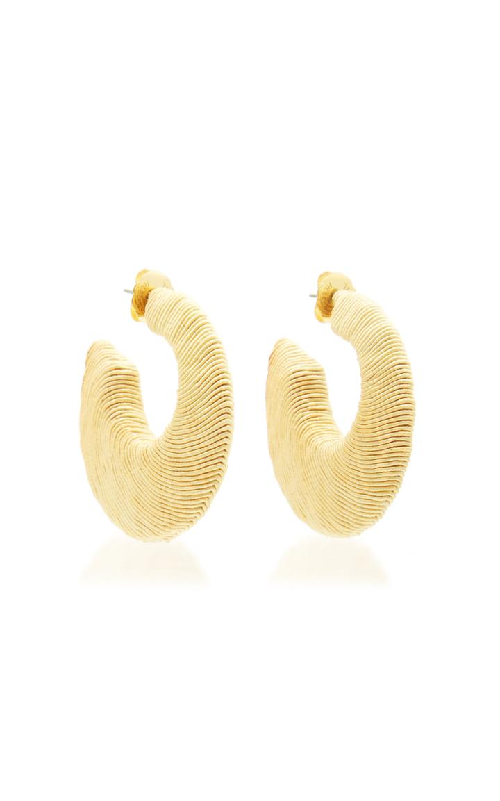 Rebecca De Ravenel Crescent Cord Hoop Earrings
