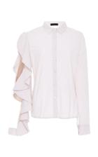 Maki Oh Striped Ruffle Sleeve Shirt