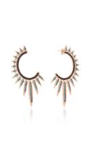Nickho Rey Sunburst Turquoise And Black Spinel 14k Rose Gold Vermeil Hoop Earrings