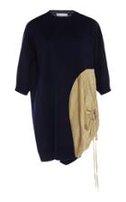 Jw Anderson Ruched Side Wool-blend Top