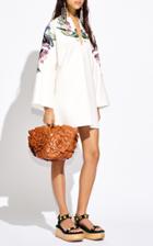 Moda Operandi Valentino Embroidered Cotton-blend Gabardine Mini Dress