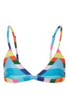 Mara Hoffman Rainbow Stripe Triangle Bikini Top