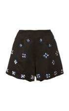 Alexis Sparrow High-waisted Bead-embellished Shorts