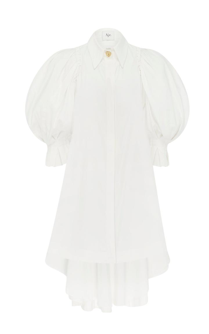 Aje Eucalypt Puff Sleeve Shirt Dress