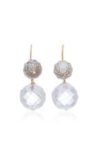 Renee Lewis 18k Gold Rock Quartz Earrings