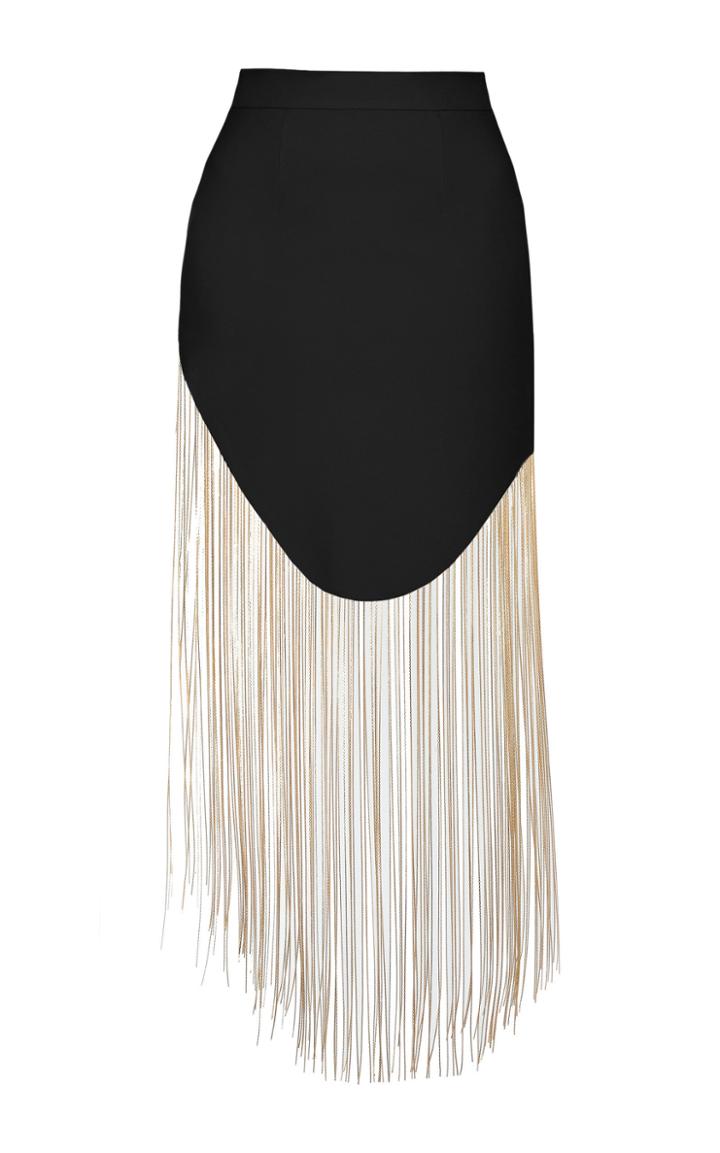 Aleksandre Akhalkatsishvili Cotton Chain Fringe Skirt