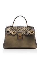 Bottega Veneta Piazza Small Metallic Leather Handbag