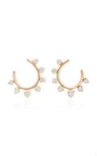 Zo Chicco Gruadated Prong Set Diamonds Front To Back Circle Earrings