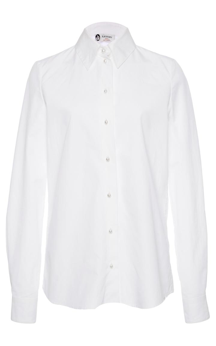 Lanvin White Cotton Poplin Shirt