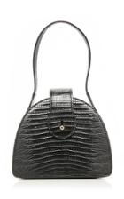 L'afshar Paloma Lizard-effect Leather Top Handle Bag