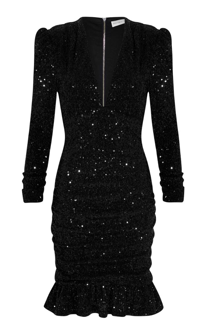 Rebecca Vallance Mona Ruched Mini Dress