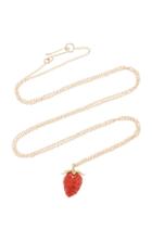 Annette Ferdinandsen Strawberry 18k Gold And Coral Pendant Necklace